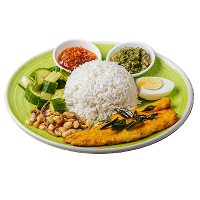 Nasi Lemak (Fried Fish)