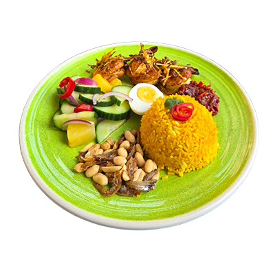 Nasi Lemak (Fried Prawns)